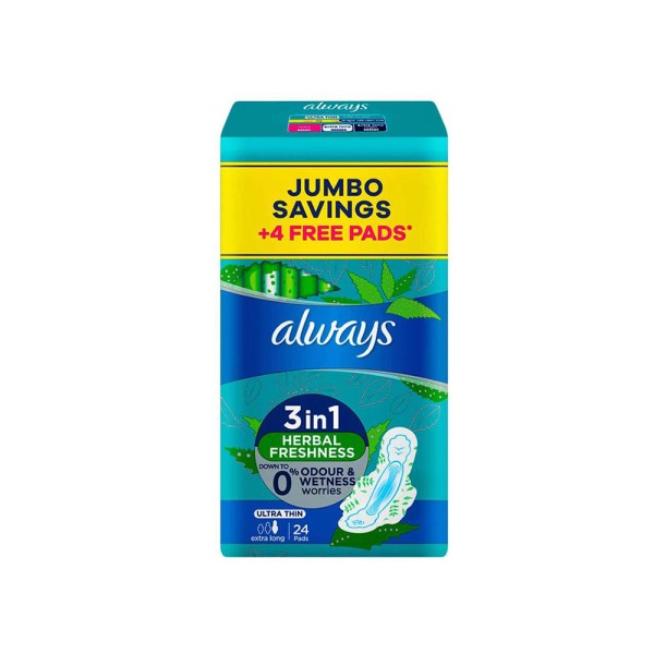 ALWAYS FEMININE PADS  ULTRA THIN X-LONG JUMBO PACK