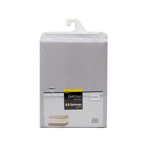 SPINNEYS QUILT COVER 100% COTTON PEARL GREY