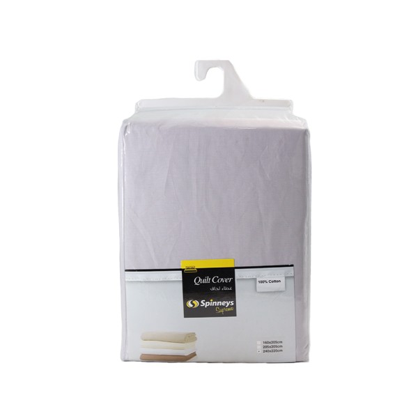 SPINNEYS QUILT COVER 100% COTTON PEARL GREY
