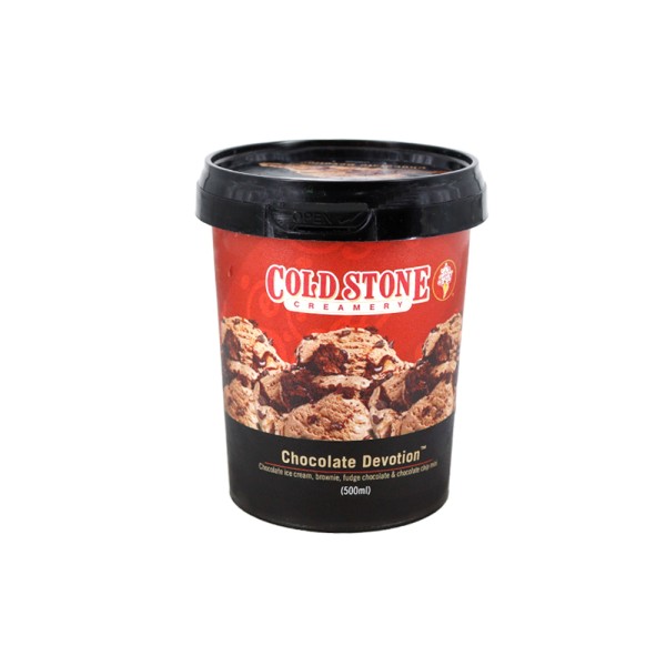 COLD STONE COLDSTONE CHOCOLATE DEVOTION ICECREAM TUB