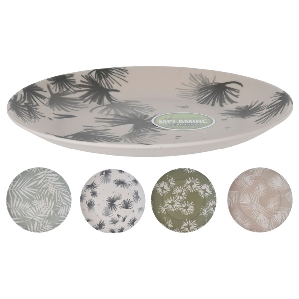 EH PLATE FLAT MELAMINE 4ASSRTD