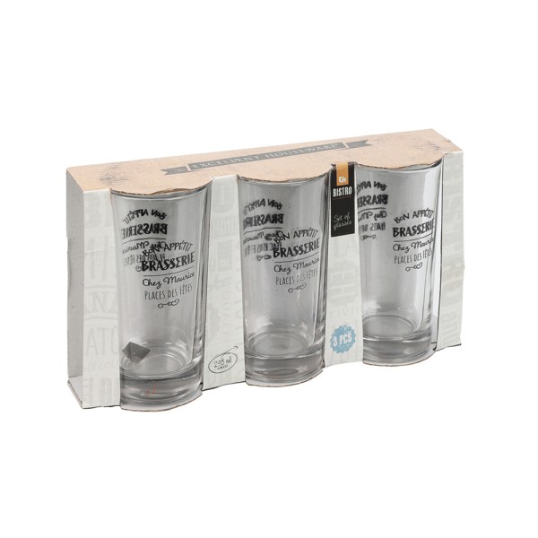 HARD GOODS DRINKING GLASS SET 3PCS