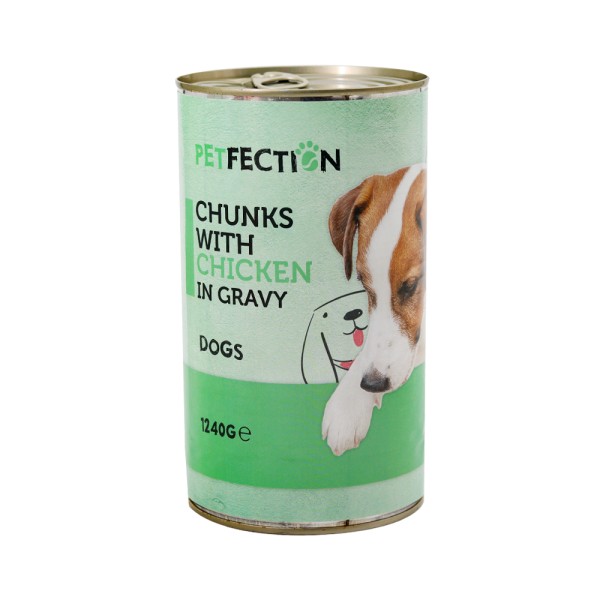 PETFECTION FOR CAT GRAVY CHICKEN CHUNKS DOG FOOD