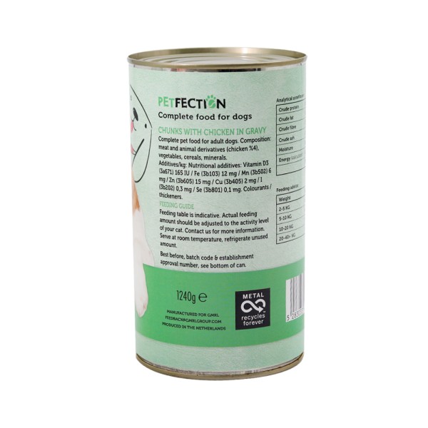 PETFECTION FOR CAT GRAVY CHICKEN CHUNKS DOG FOOD