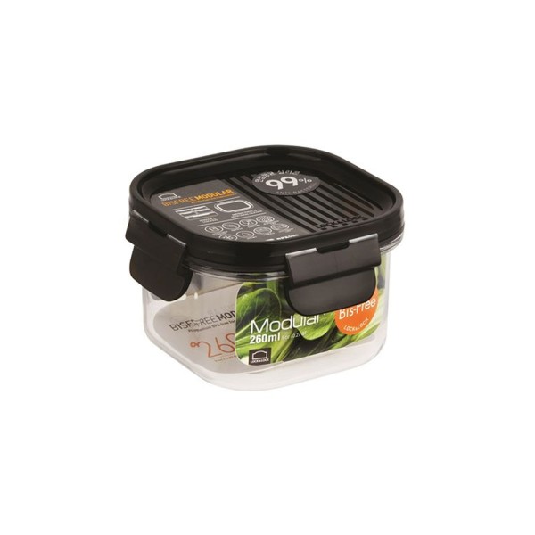 LOCK+LOCK MODULAR BISFREE SQUARE CONTAINER BROWN