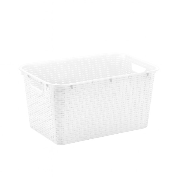 PRO-GARDEN GIULIETTA RECTANGULAR LAUNDRY RATTAN EFFECT BASKET