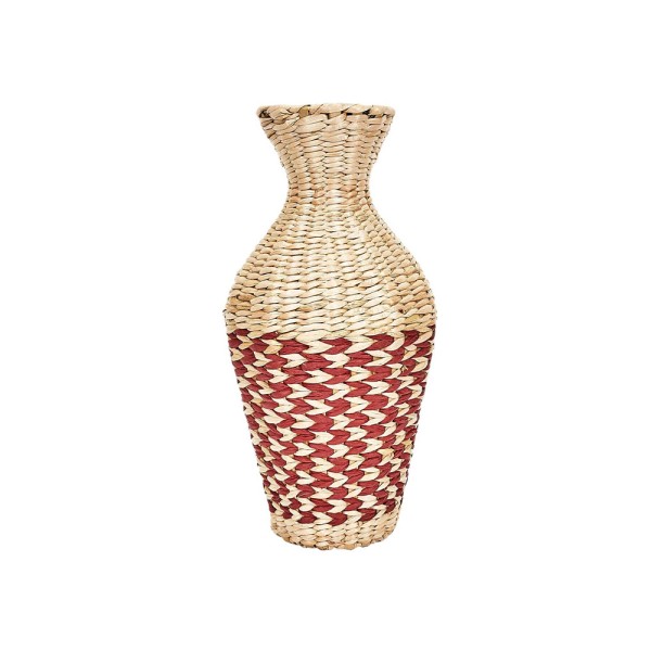 HD FACTORY VASE WOVEN RUSH JAR ASS 2 CLRS