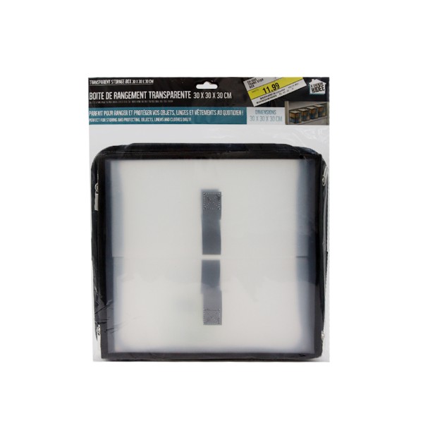 CHERCHE IDEE TRANSPARENT STORAGE BOX H30CM
