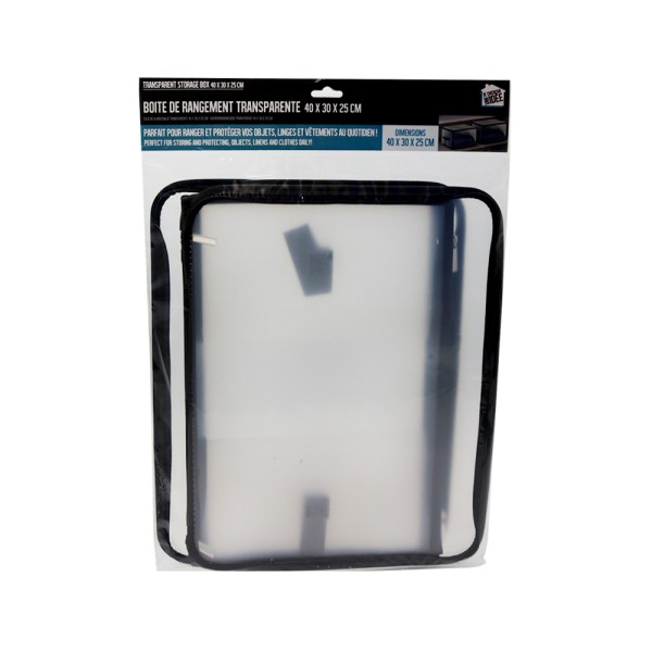 CHERCHE IDEE CLEAR STORAGE BOX H25cm