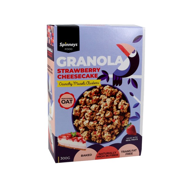 SPINNEYS GRANOLA STRAWBERRY CHEESE CAKE