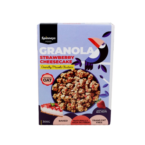 SPINNEYS GRANOLA STRAWBERRY CHEESE CAKE