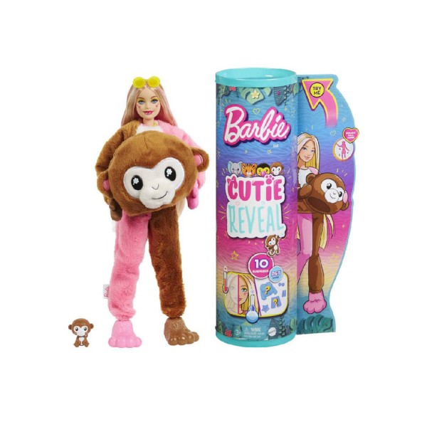 FREDDI BARBIE CUTIE REVEAL JUNGLE FRIENDS SERIES MONKEY