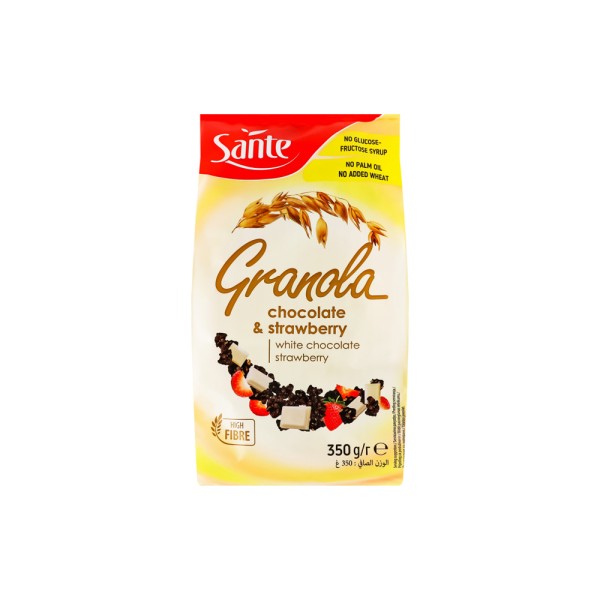 SANTE GRANOLA STRAWBERRY AND WHITE CHOCOLATE