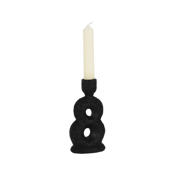 KOOPMAN CANDLE HOLDER DOUBLE RING SCAND BLACK