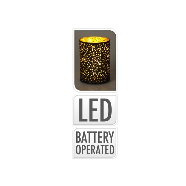 KOOPMAN LED TUBE GLASS MIX BLACK