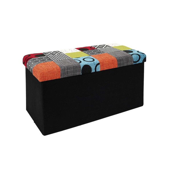 HD FACTORY FOLDABLE PATCHWORK STORAGE BENCH M2