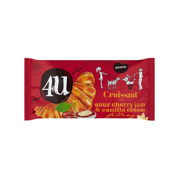 4U CROISSANT WITH VANILLA-SOUR CHERRY FILLING