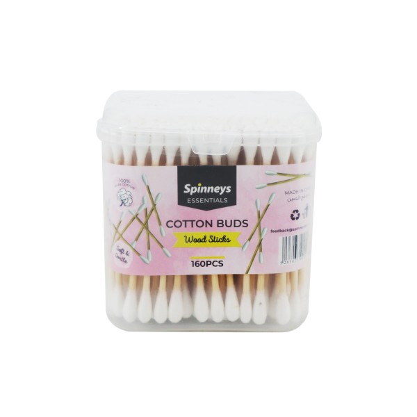 SPINNEYS ESSENTIALS COTTON BUDS WOOD STICK 