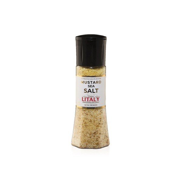 LITALY MUSTARD SEA SALT WITH GRINDER