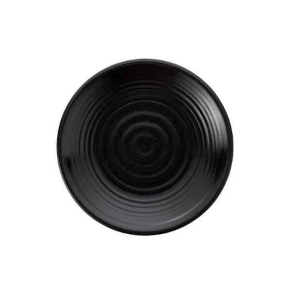 MELAMINE ROUND PLATE BLACK