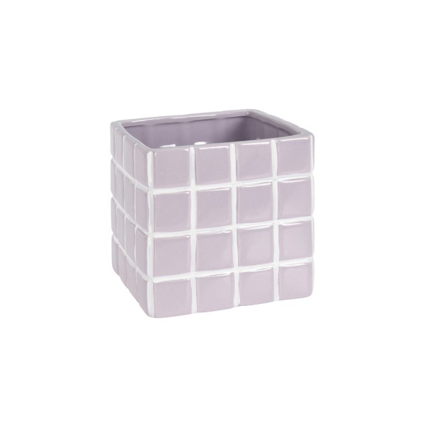 EH FLOWER POT DOLOMITE SQUARE MOSAIC LARGE 3ASS CLR