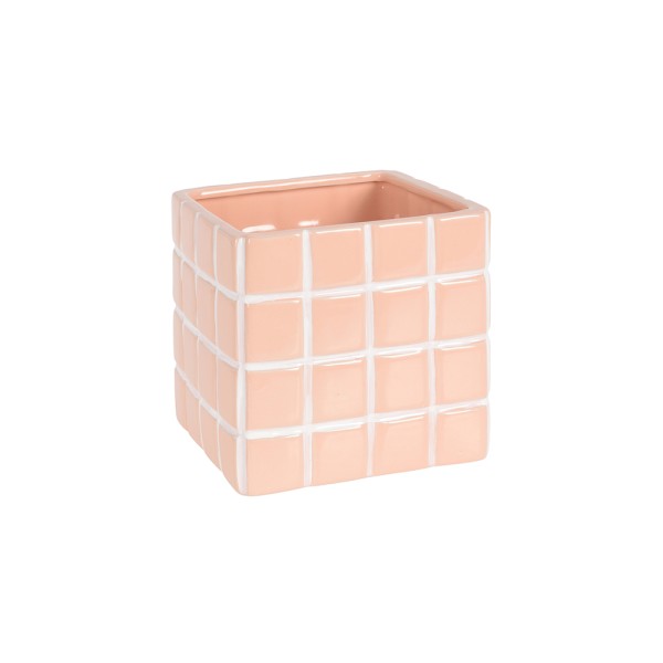 EH FLOWER POT DOLOMITE SQUARE MOSAIC LARGE 3ASS CLR