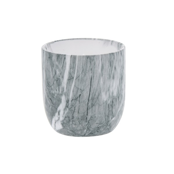 EH SCENTED CANDLE PORCELAIN M POT MARBLE 3ASS 9x9x9CM