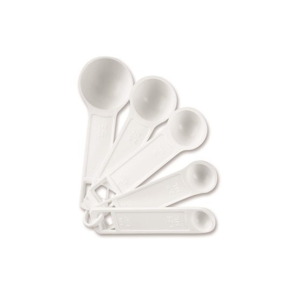 GHIDINI WHITE 5 PCS MEASURING SPOONS CARD