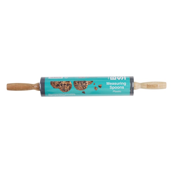 BAKER'S SECRET SILICONE ROLLING PIN RUBBER WOOD