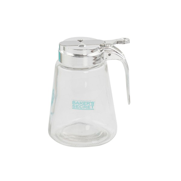 BAKER'S SECRET GLASS SYRUP DISPENSER
