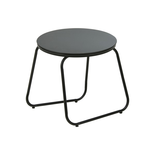 GARDEN FURNITUE SET KNOCKDOWN TUBE BLACK W TEXTILE