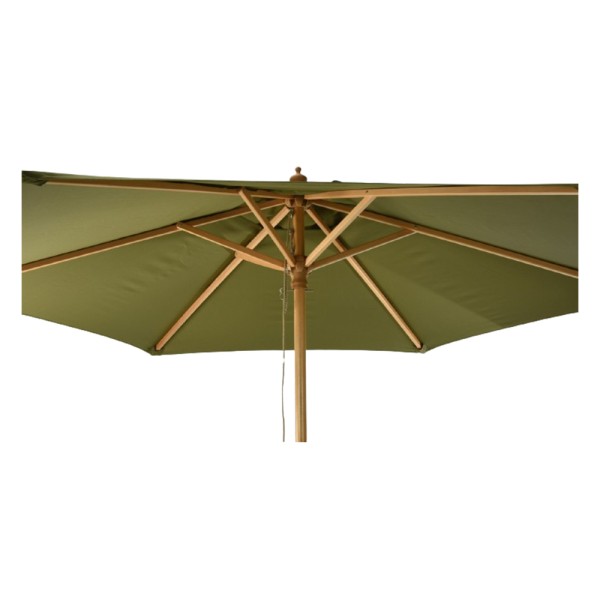 HARD GOODS UMBRELLA POPLAR WOOD NATURAL GREEN WATERPROOF