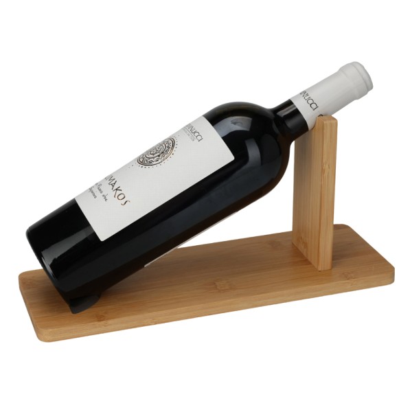 HARD GOODS WINE BOTTLE HOLDER 1 BOTTLE  BAMBOO NATURAL