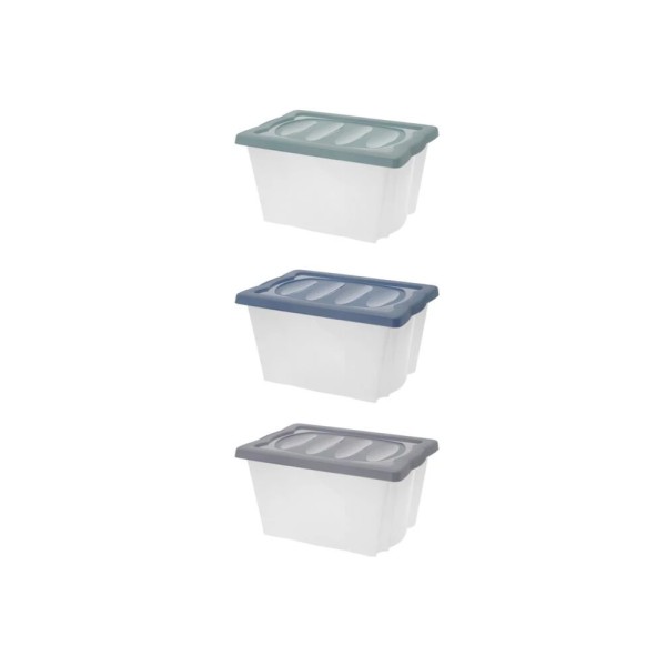 HARD GOODS BOX STACKABLE W COVER 20L 3ASS
