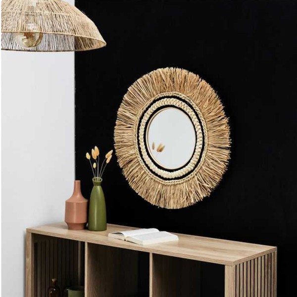  MIRROR W TEXTILE SAUVAGE BOHO STYLE