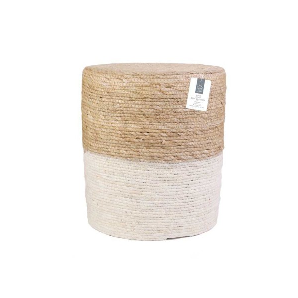  BEIGE POUFFE TRESSE W NATURAL