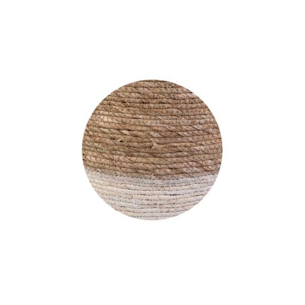  BEIGE POUFFE TRESSE W NATURAL