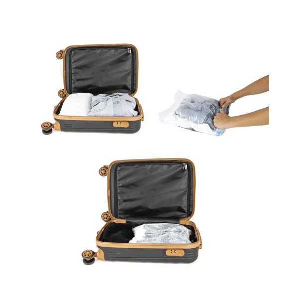 JET LAG TRAVEL MANUAL VACUUM BAGS X2