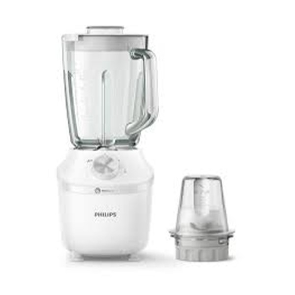 PHILIPS BLENDER 1.25L+MILL 2+PULSE GLASS WHITE 