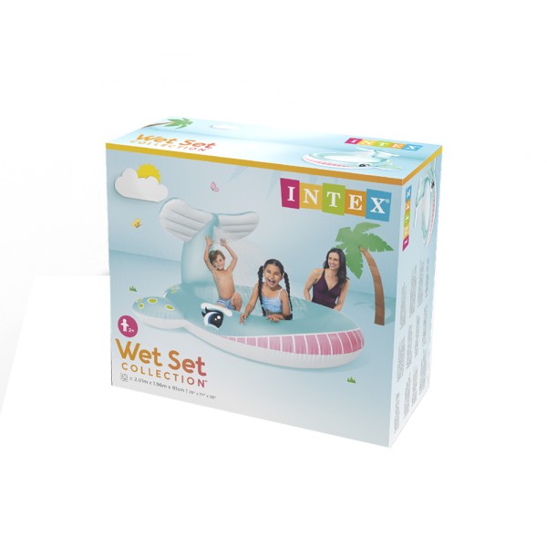 INTEX WHALE SPRAY POOL 201X196X91CM