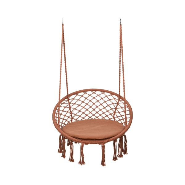  HANGING ROPE CHAIR ROUND TERRA W FRINGE