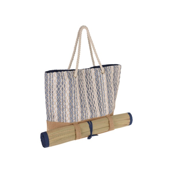 KOOPMAN BEACH BAG WITH MAT 3 ASSRTD COLORS