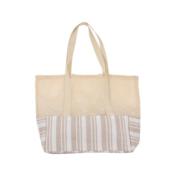 KOOPMAN BEACH BAG BASIC STRIPES 3 ASSRTD COLORS