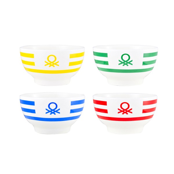 BENETTON PORCELAIN BOWL SET W.LOGO RANIBOW 