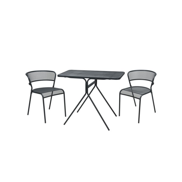 HARD GOODS GARDEN FURNITURE SET DARK GREY