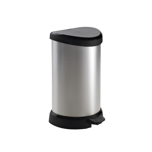CURVER DECO PEDAL BIN CHROME W INNER
