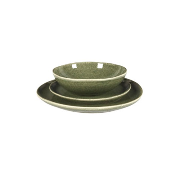 HD FACTORY PORCELAIN DINNER SET GREEN-CREY