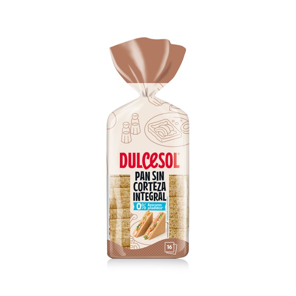 DULCESOL SLICED BREAD INTEGRAL WITHOUT EDGES