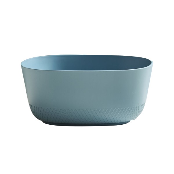 MOODS PLASTIC SQUARE SERVING DEEP PLATE BLUE