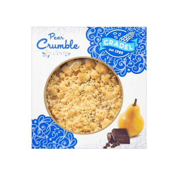 CRADEL PEAR+CHOCOLATE TART WITH CRUMBLE